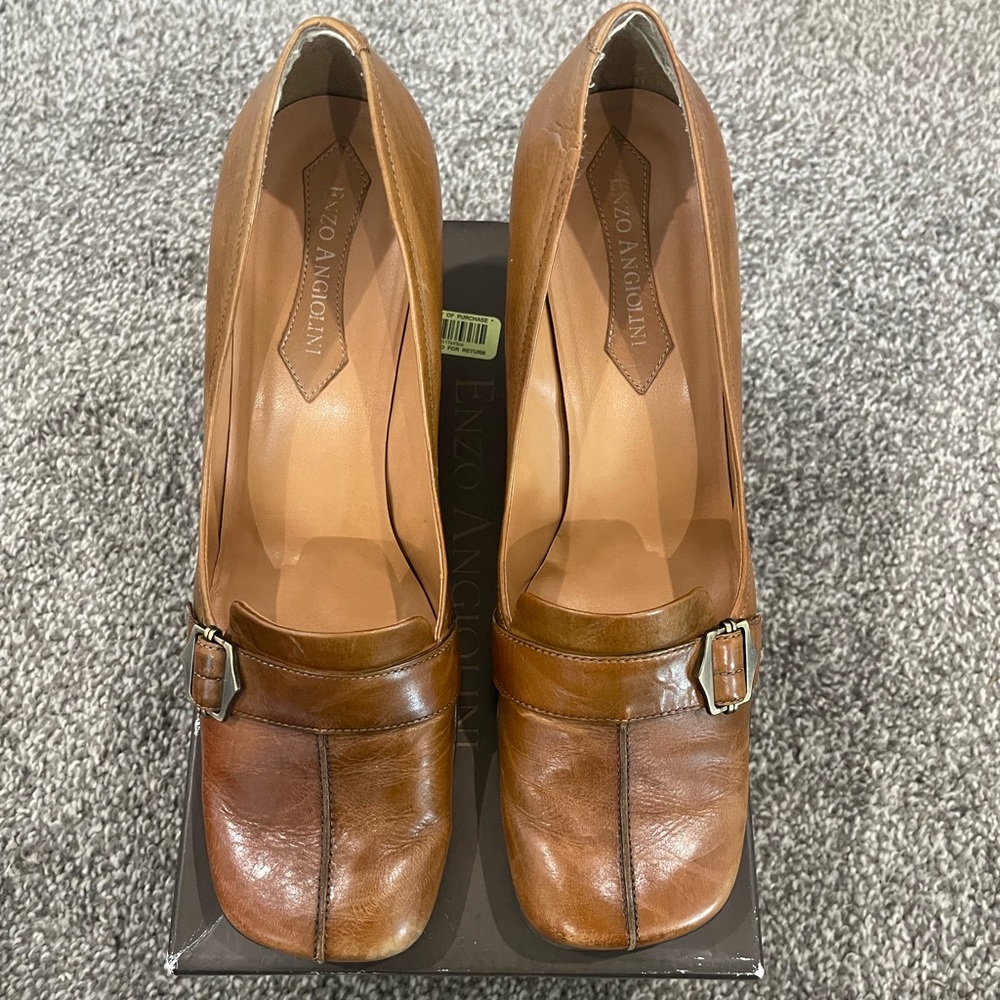 Vintage Enzo Angiolini chestnut heels🤎
